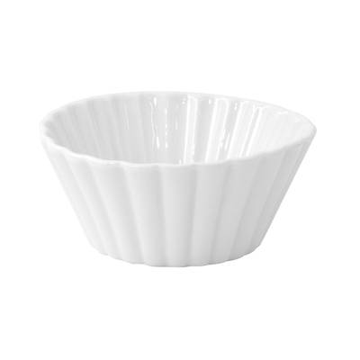 A round porcelain portion cup