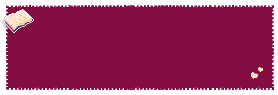 Illustration of a book and hearts on a purple background.