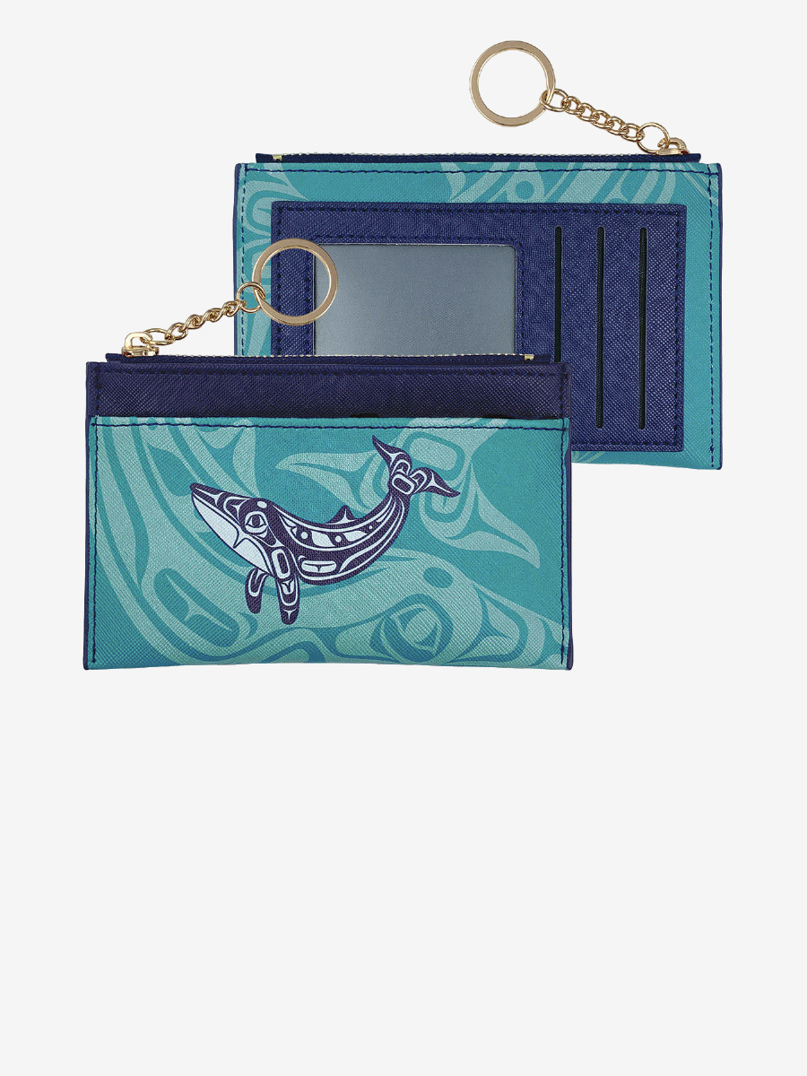 Humpback Whale Zippered Card Wallet by Gordon White