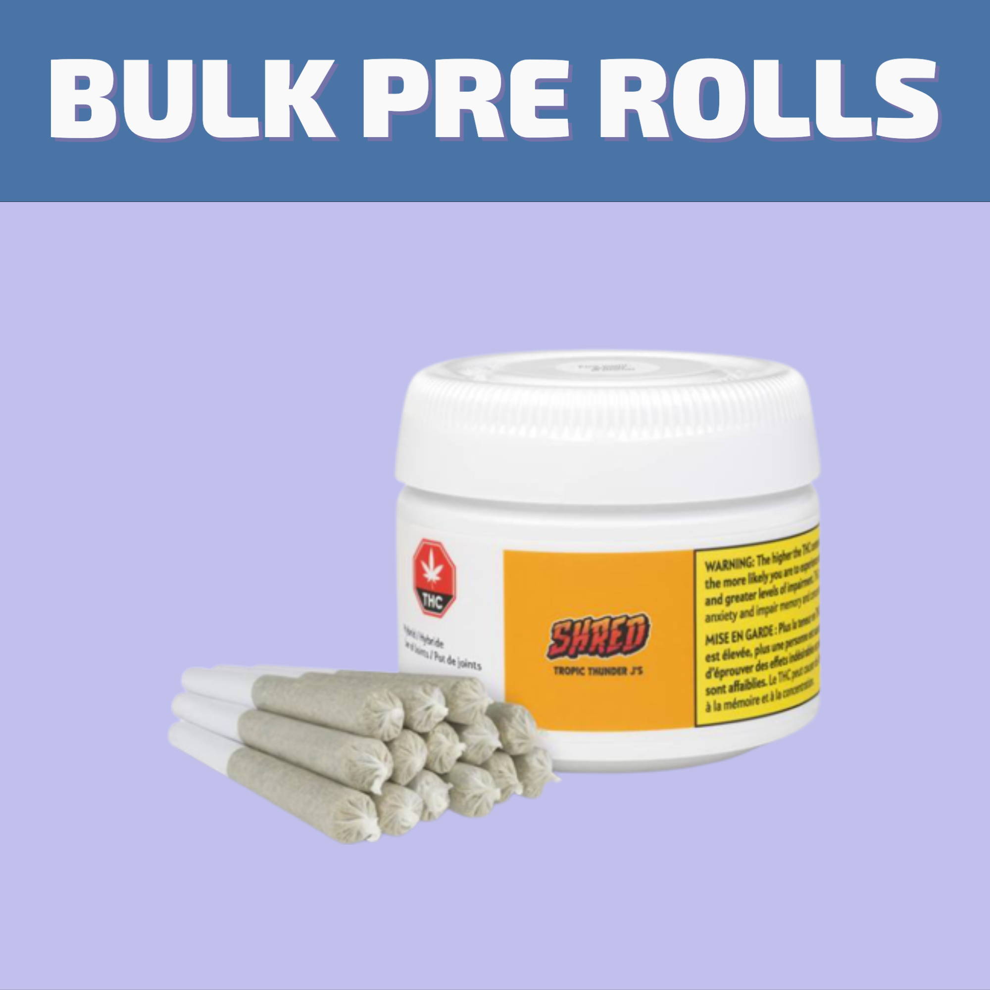 Order Bulk Pre Rolls that have 5 or more joints online for same day delivery in Winnipeg or visit our cannabis store on 580 Academy Road.  