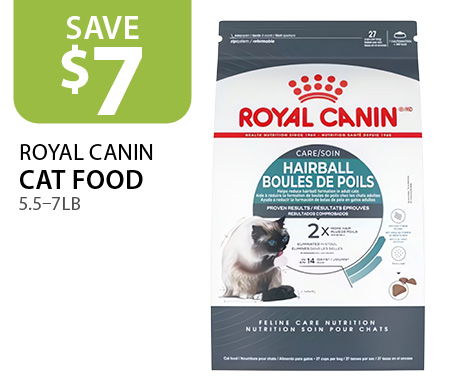 $7 off Royal Canin Cat Food 5.5–7lb