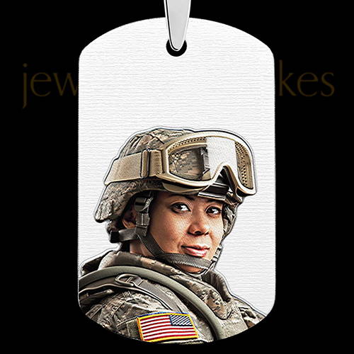 Photo Engraved Full Color Stainless Steel Dog Tag