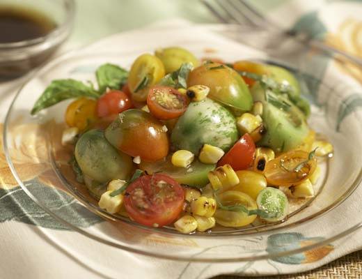 Image of Baby Heirloom Tomato and Grilled Corn Salad