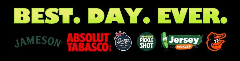 Best Day Ever at The Big Dill pickle festival in Baltimore Maryland with sponsors Jameson, Absolut Tabasco, Jimmy's Famous Seafood, The Original Pickle Shot, and Jersey Pickles