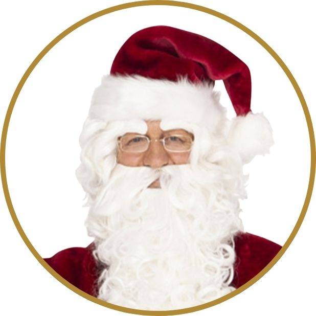 Man in Santa Claus Hat and Beard