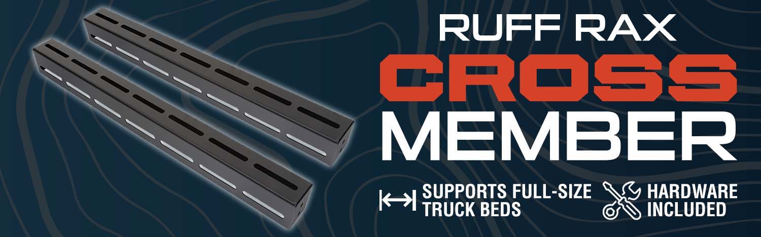 Ruff Rax Cross Member with specifications and installation notes.