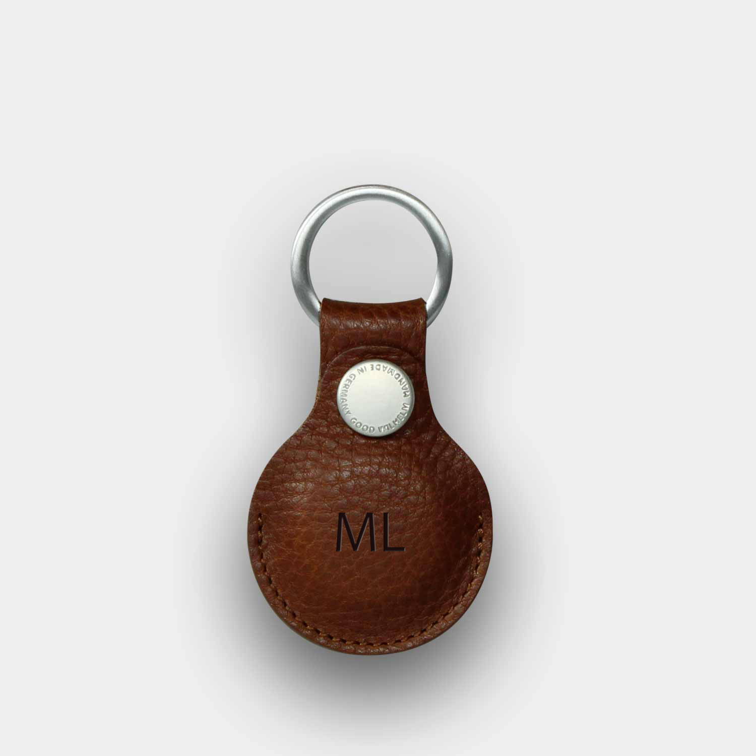 Airtag Schlüsselanhänger aus Leder in Cognac von Goodwilhelm