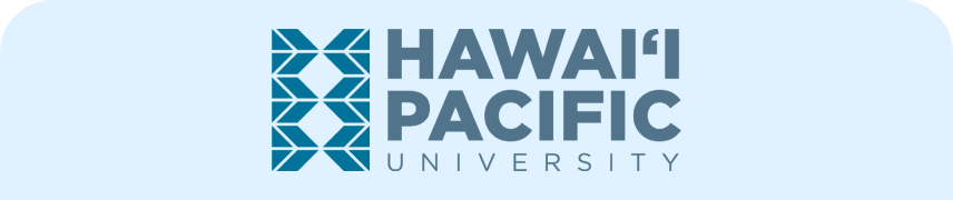 Hawai'i Pacific University logo with blue and light blue colors.