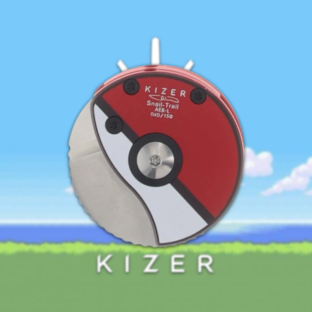 Red and white circular object with 