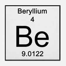Example of Beryllium periodic table symbol for headphones with beryllium-based drivers. 
