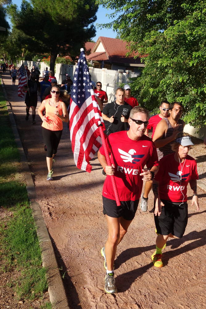 Runners at the NightRider Jewelry Patriot Day Run