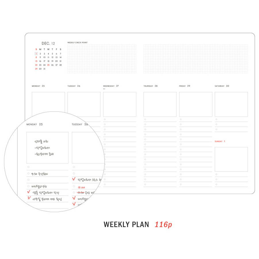 Weekly plan - ICONIC 2020 Brilliant dated weekly planner scheduler