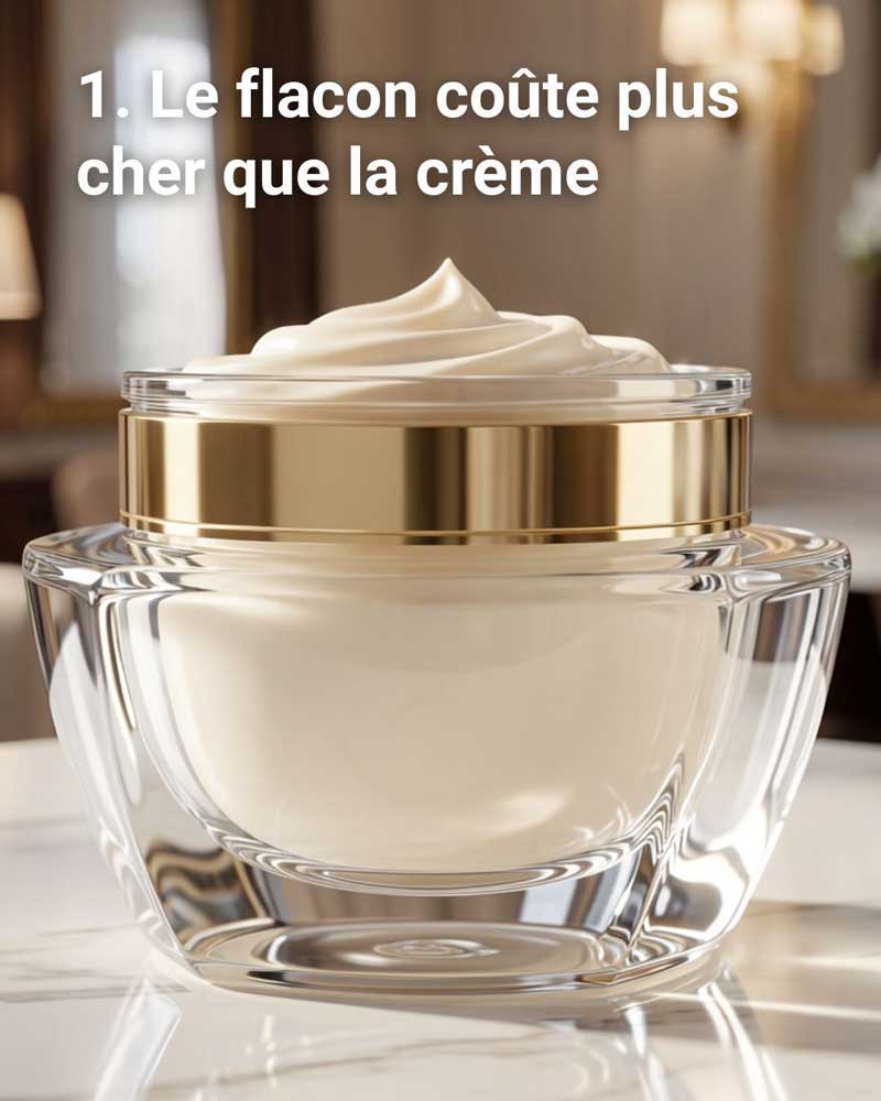 Le flacon coûte plus cher que la crème