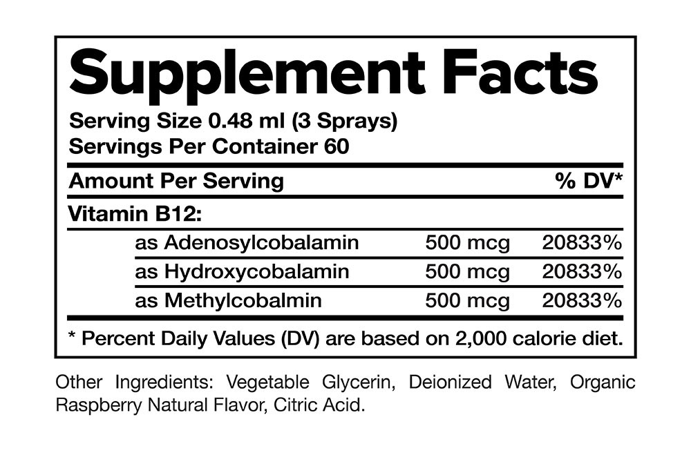 B12 Supplement Facts