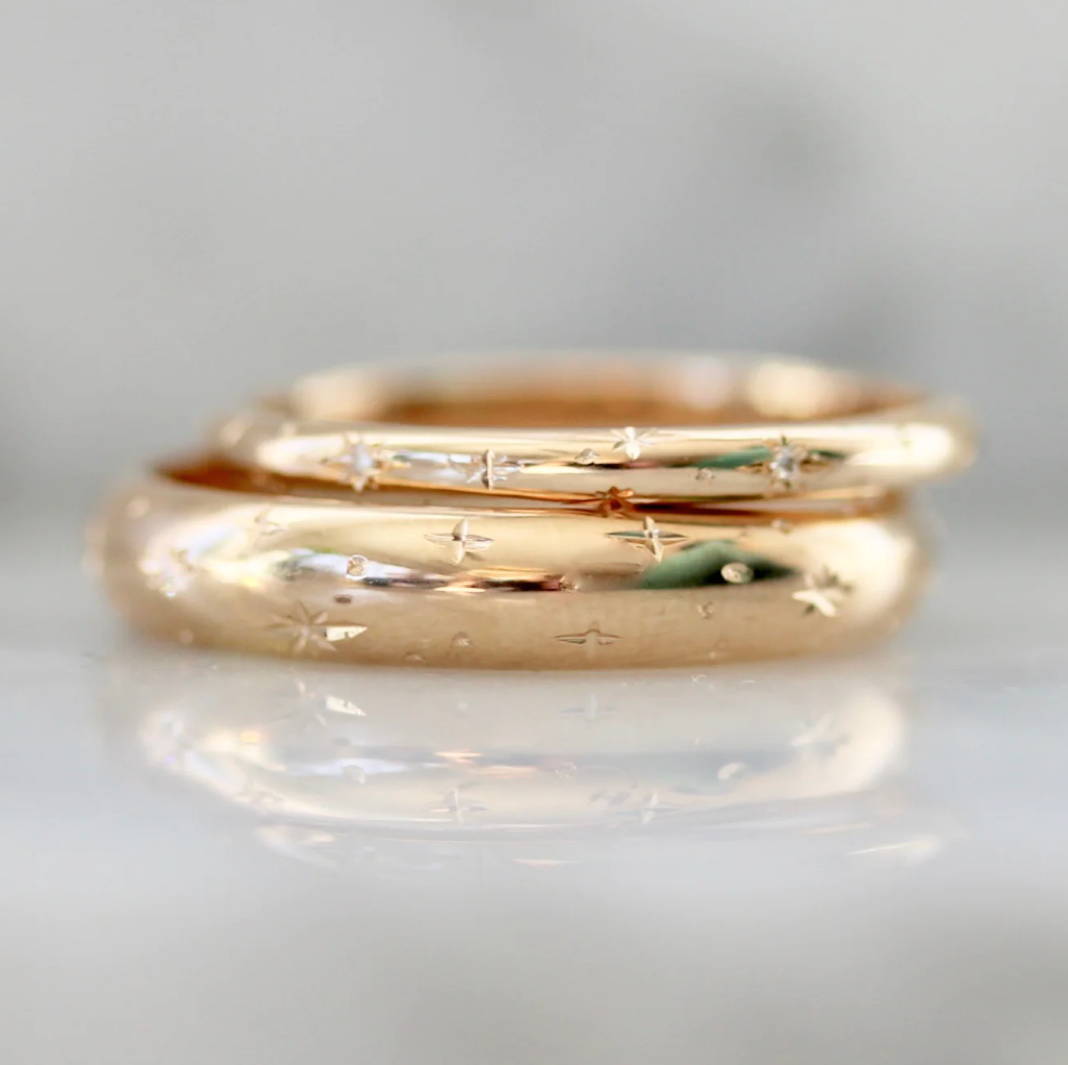 His and Hers Gold Wedding Bands