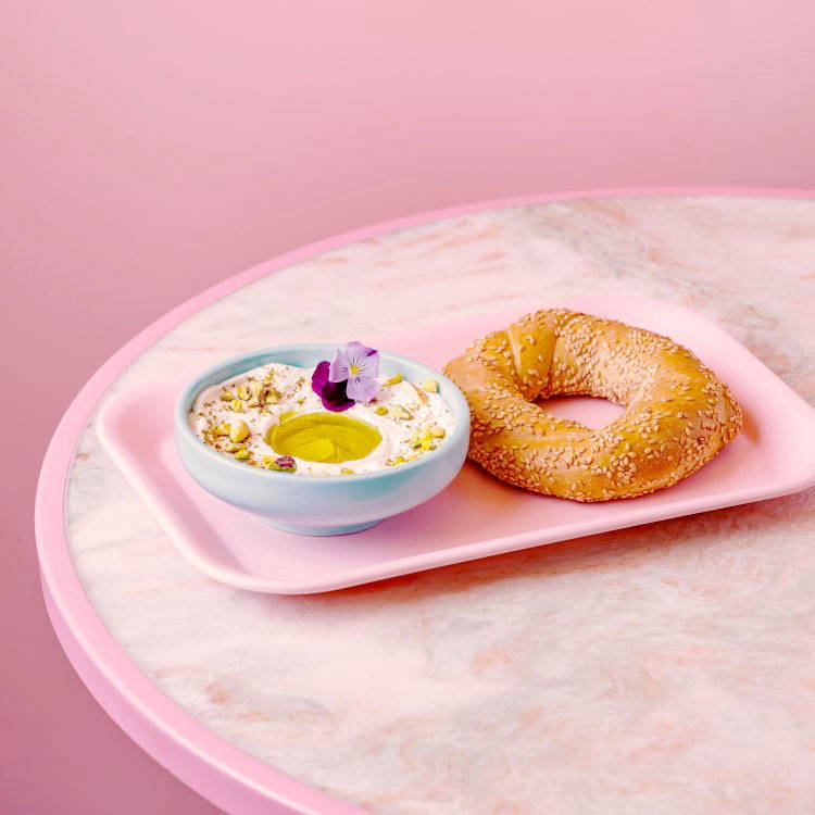 Extra Turkish Simit Bread breakfast sides with petal