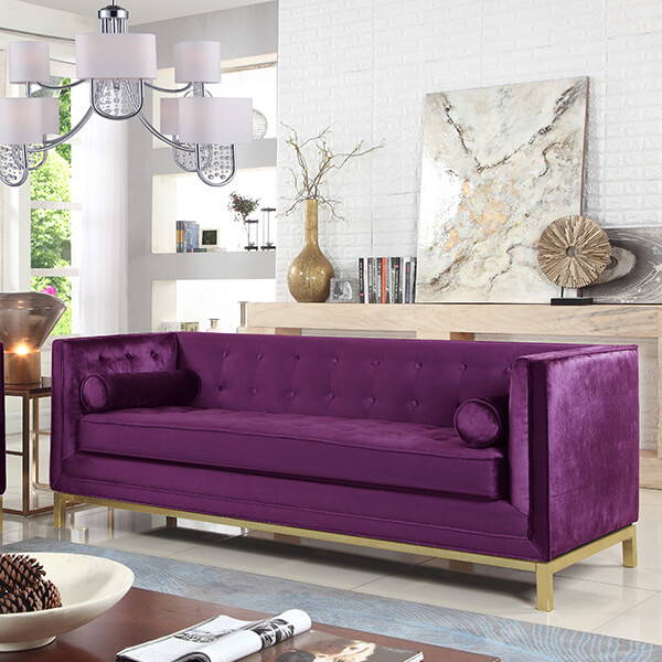 Iconic Home Dafna Sofa Purple