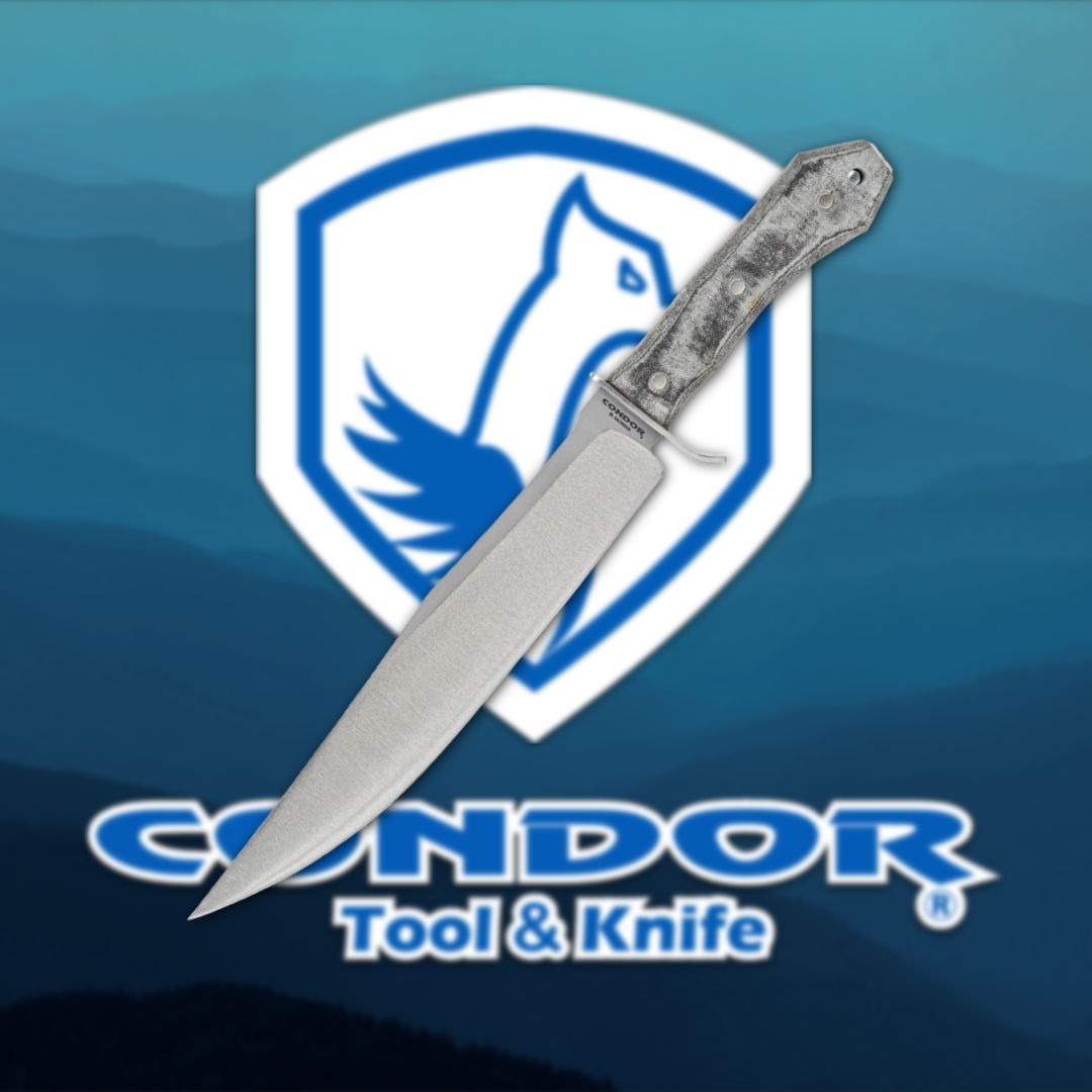 A knife in front of the Condor Tool & Knife logo.