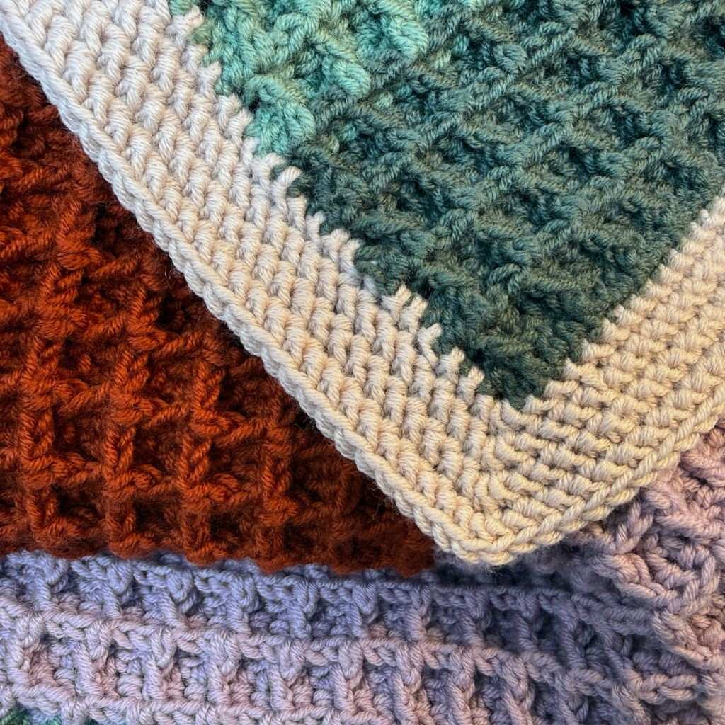 Detailaufnahme der Umrandung der Häkeldecke 