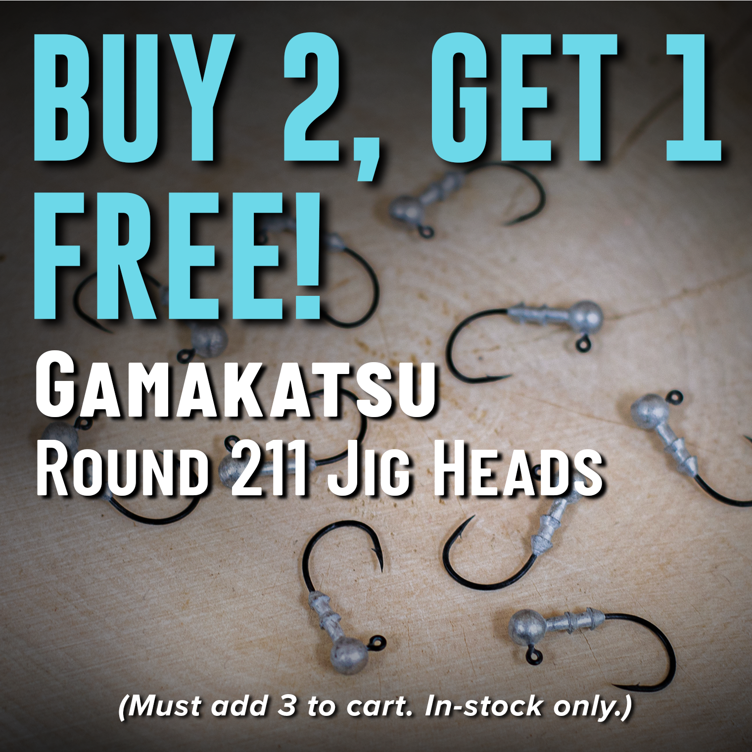 Buy 2, Get 1 Free! Gamakatsu Round 211 Jig Heads (Must add 3 to cart. In-stock only.)