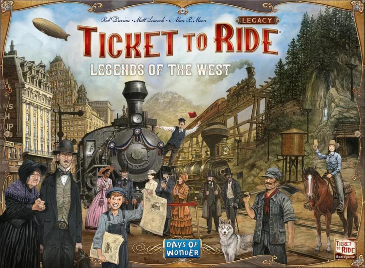 The box art of the Ticket to Ride Legacy Board Game.