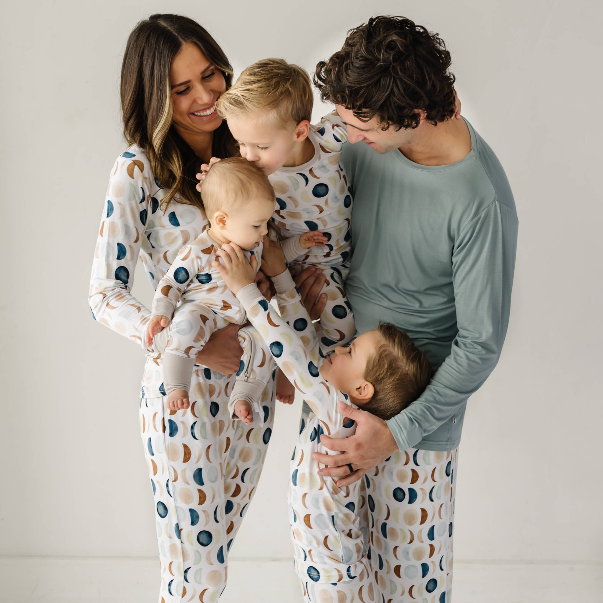 family in matching pajamas