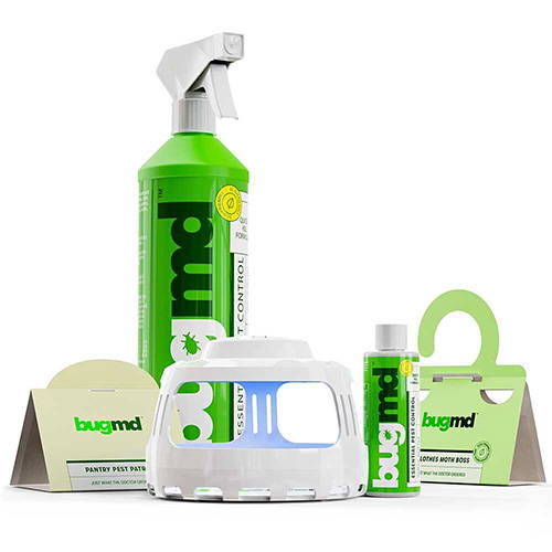 BugMD Starter Kit - Pest Oil Insect Solution Concentrate (2 Pack) -  Plant-Powered Home Bug Spray, Bed Bug Killer + Reusable Spray Bottle