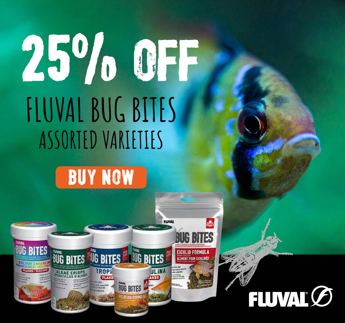 25% off Fluval Bug Bites