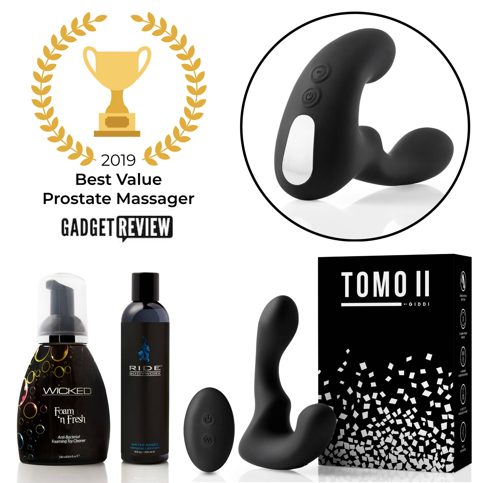 Tomo Ii Prostate Massager Beginner Bundle Giddi