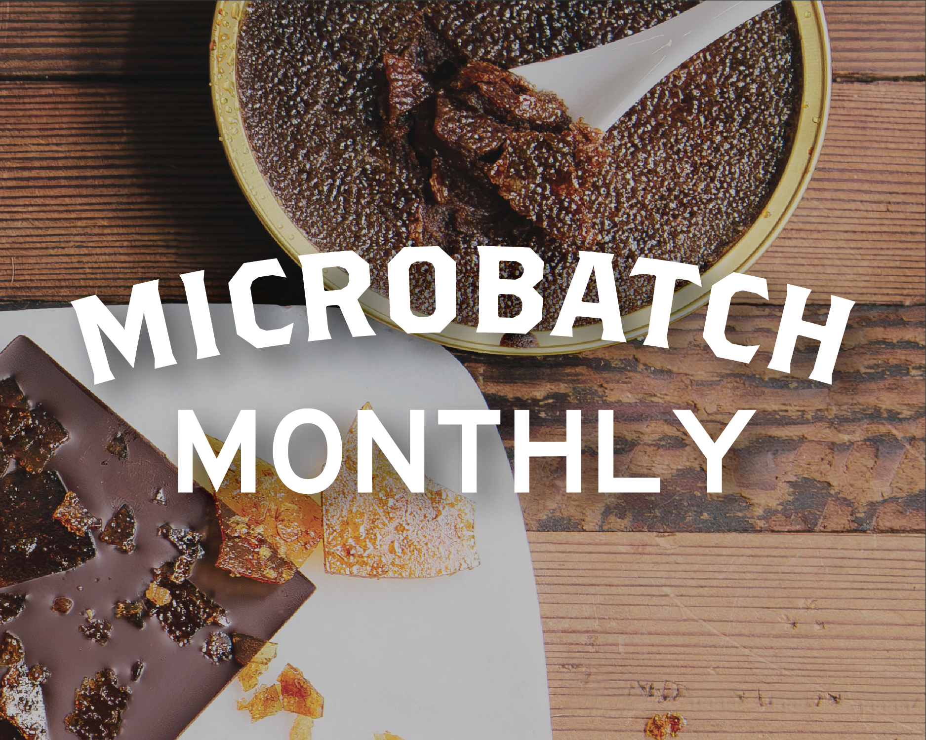 Microbatch monthly dark chocolate bar with chocolate brulee