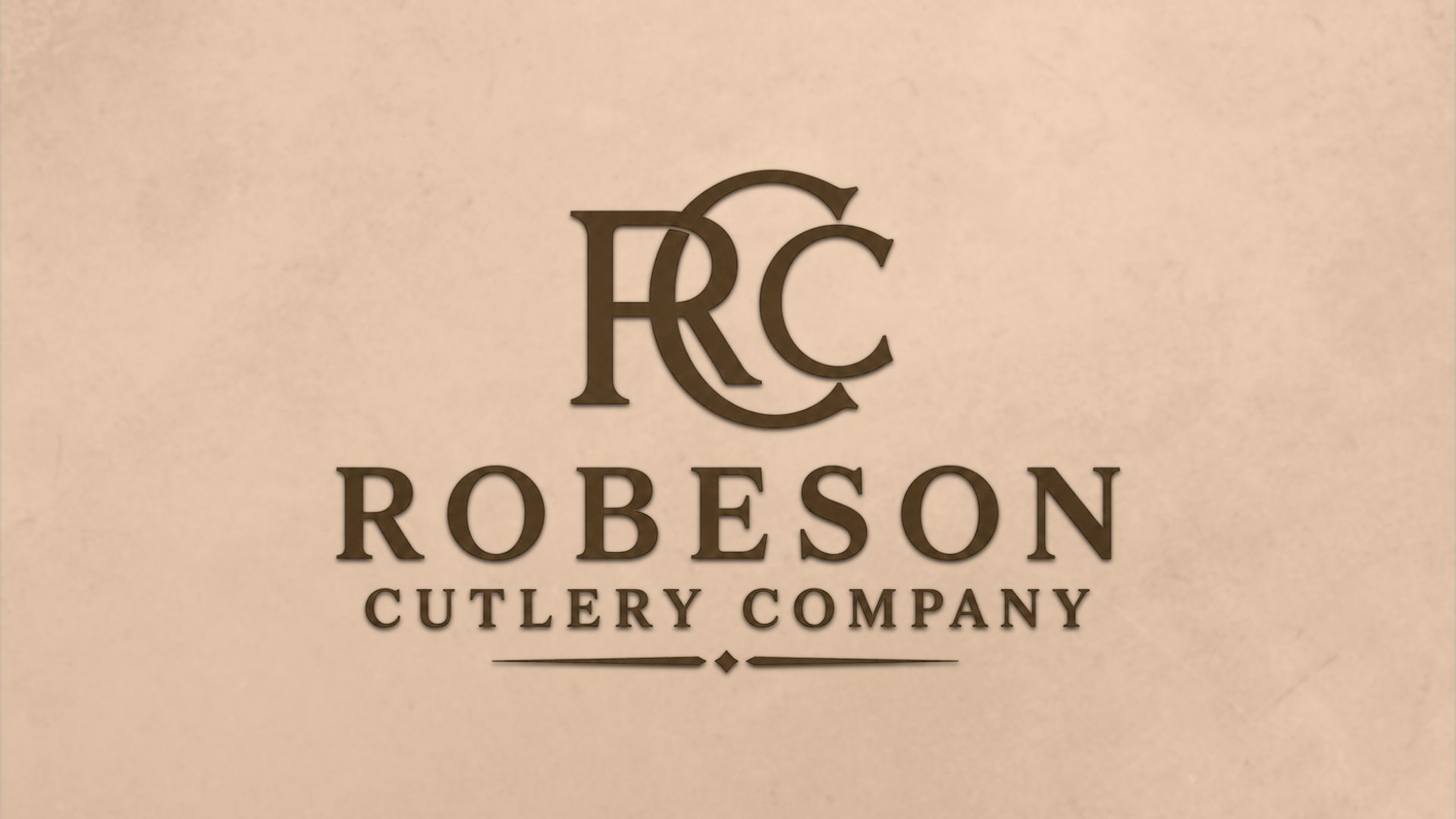 Robeson Cutlery Company logo on a textured background.