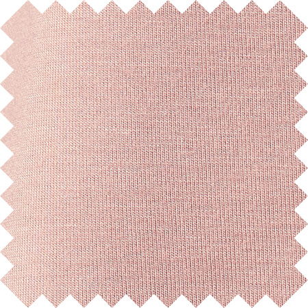 Swatch of light pink fabric with a textured surface.