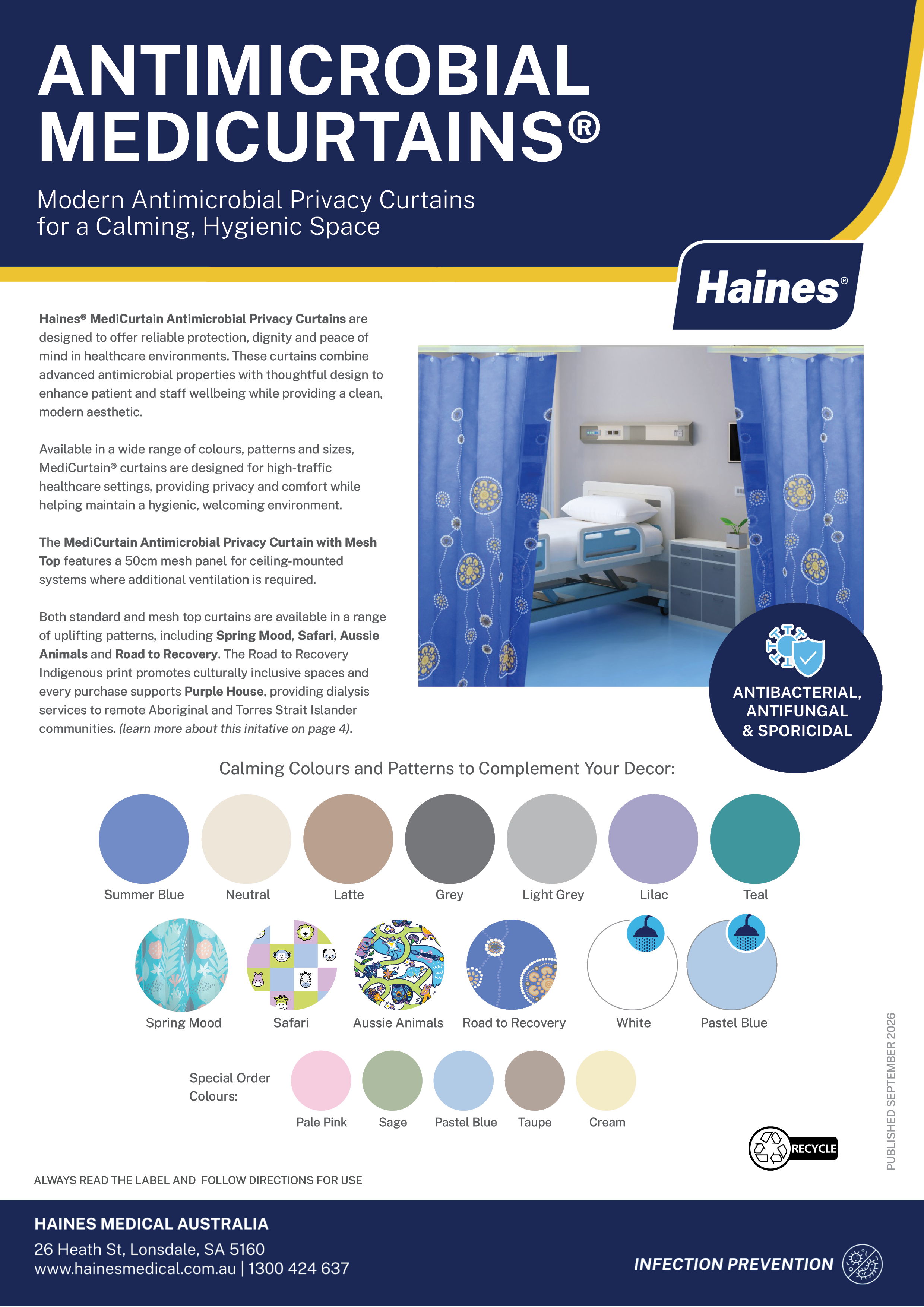 Haines Antimicrobial MediCurtains