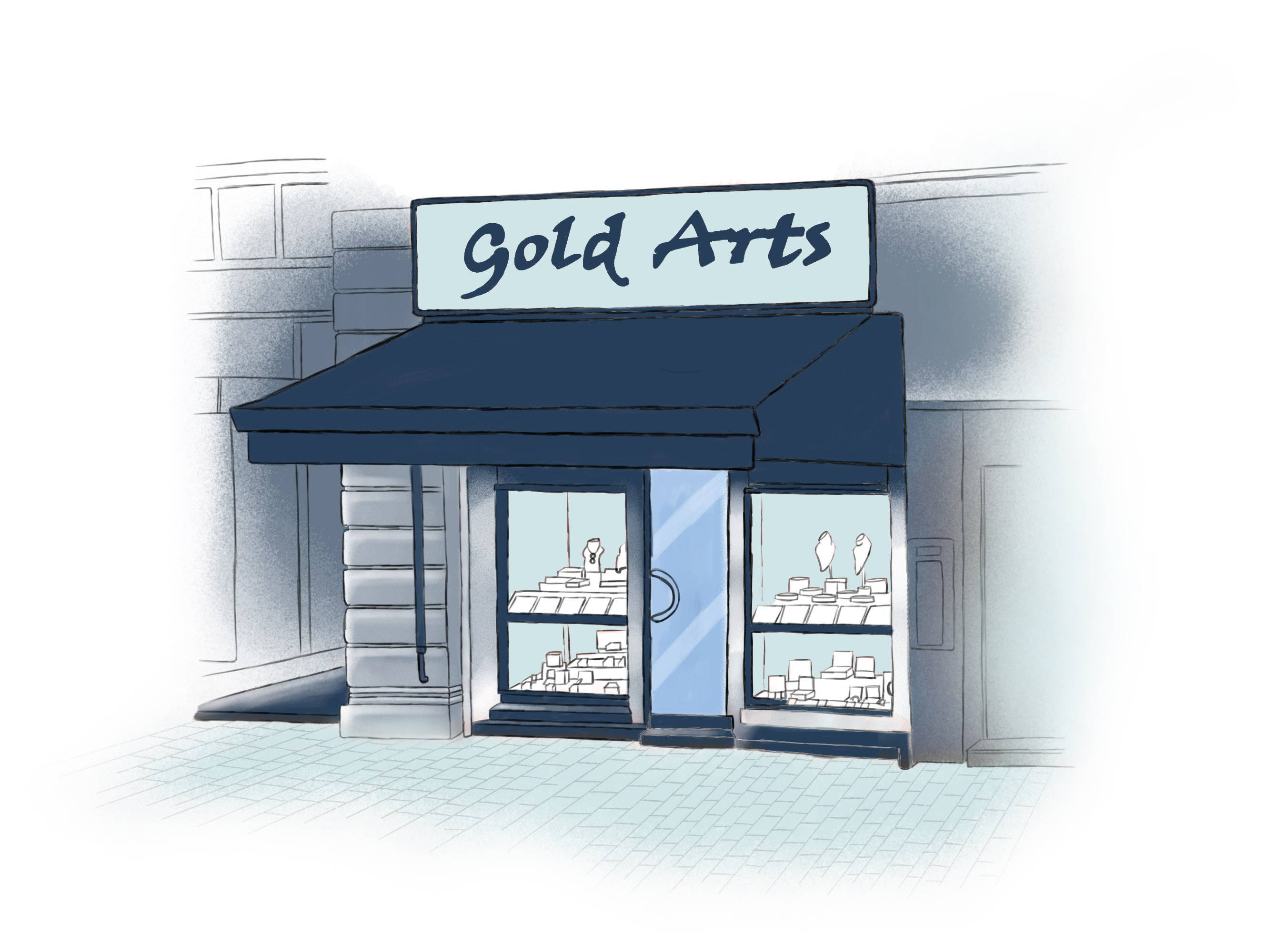 Illustration of Gold Arts Eastbourne Store
