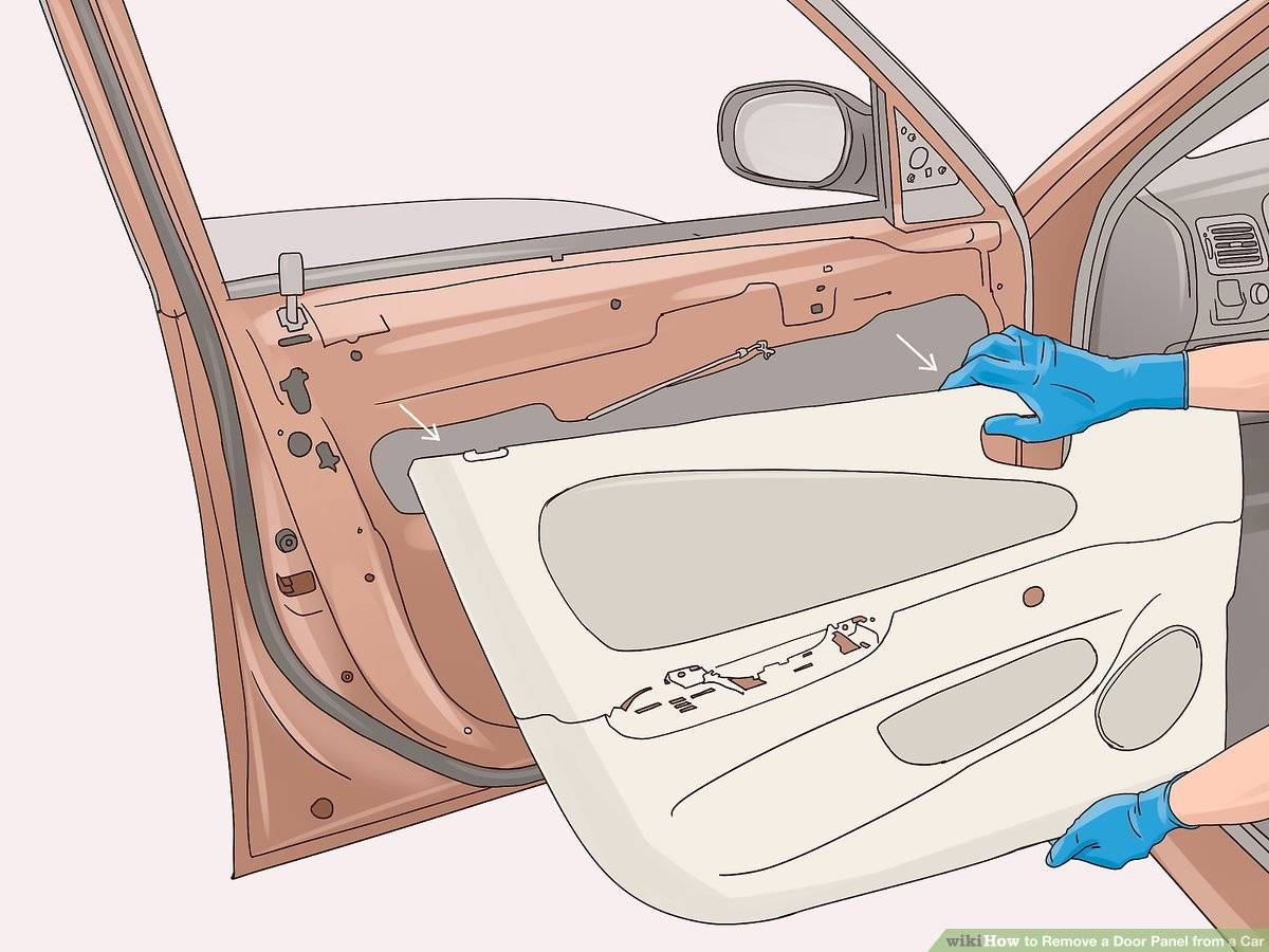 Process of installation of soundproofing material to inside of car