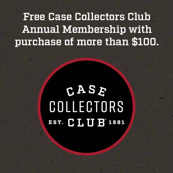Free Case Collectors Club Membership with purchase of more than $100.