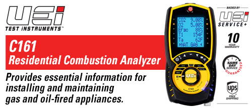 UEi c161 combustion analyzer with UEi service plus