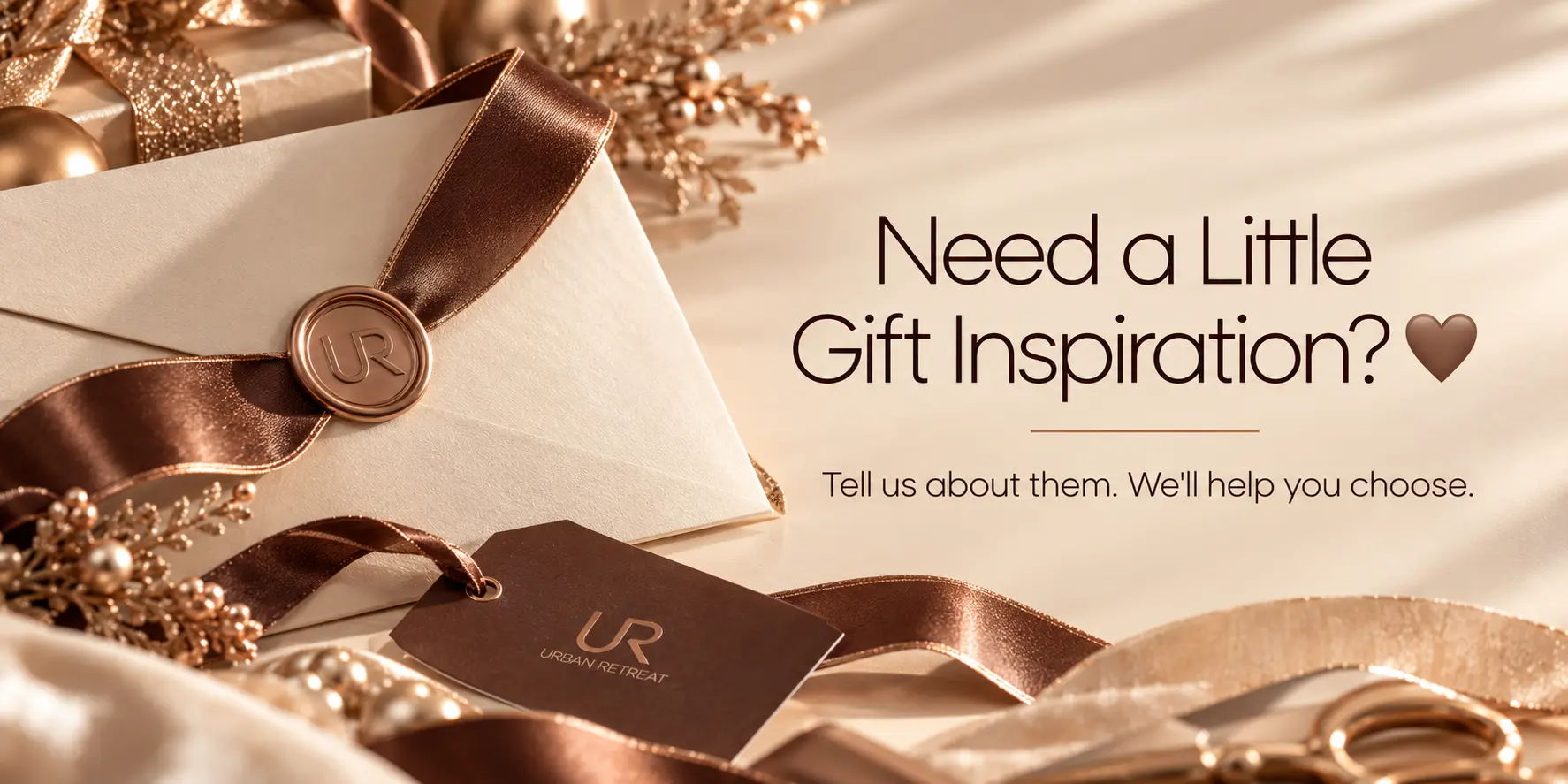 Urban Retreat personal Christmas gift help from Customer Support