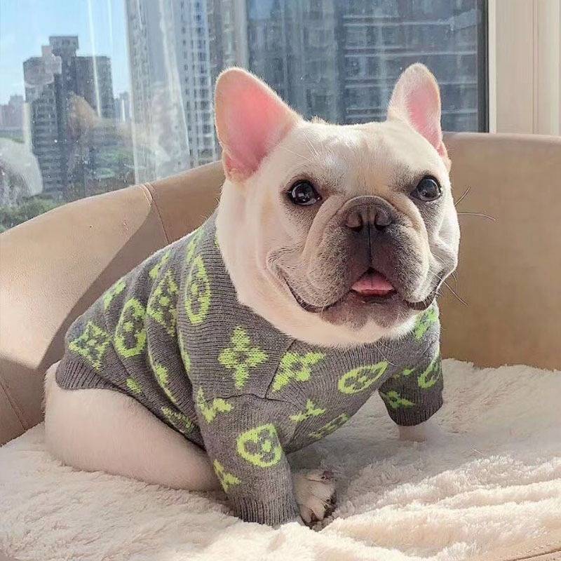 LV Designer Dog Sweater | Supreme Dog Garage