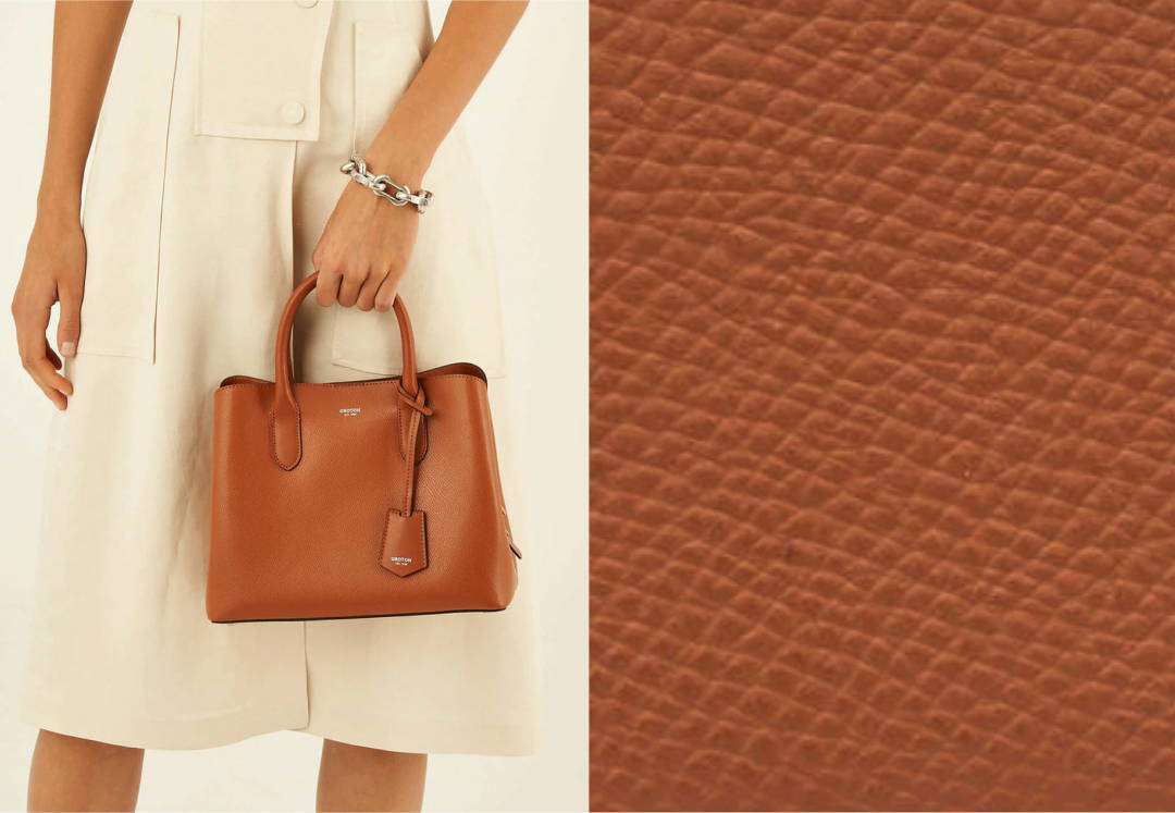 Oroton Muse Small Three Pocket Day Bag in Cognac
