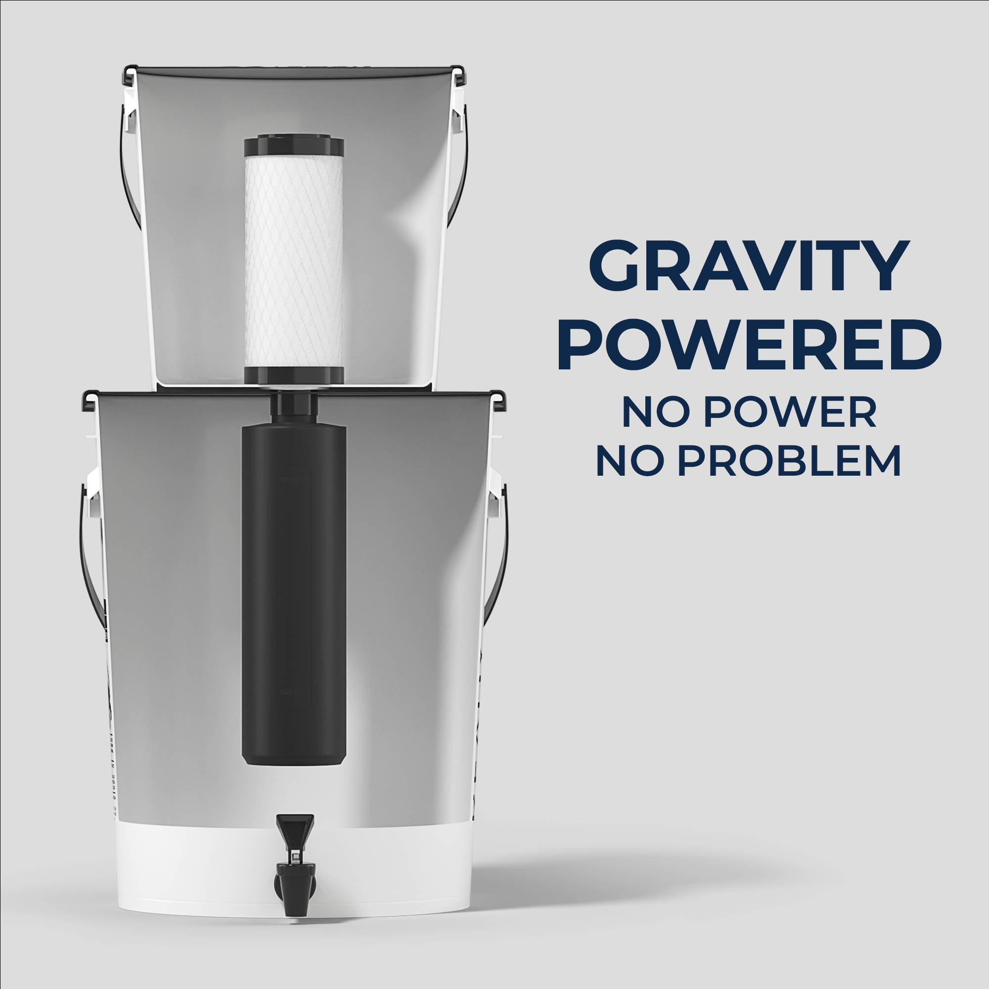 Outback gravity powered powerful water filtration for emergencies