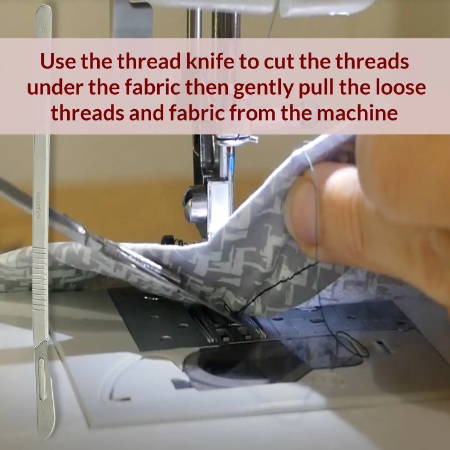 Image showing how to use the knife of the bird nest toolkit by Madam Sew