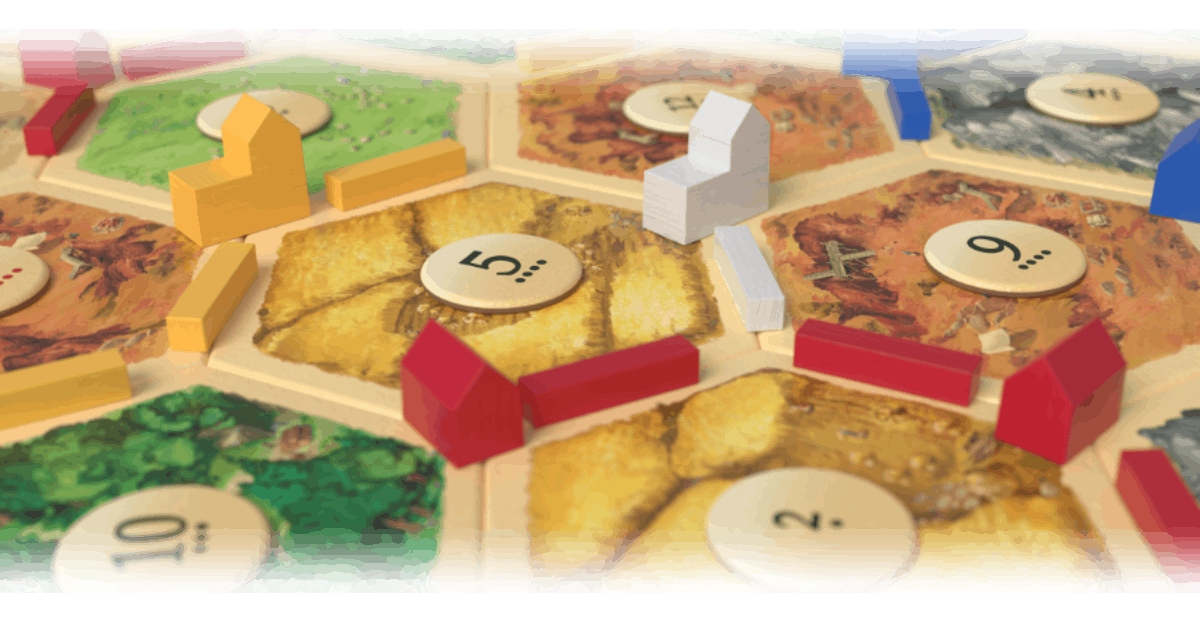 Catan board game set up