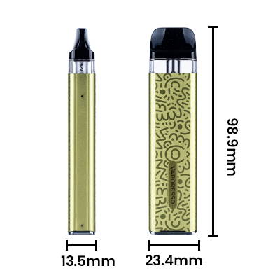 A Pen Shaped Refillable Pod Kit Dimensions
