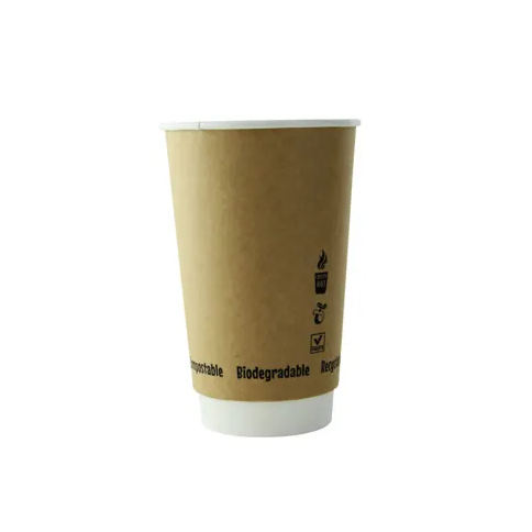 A brown double-wall cup