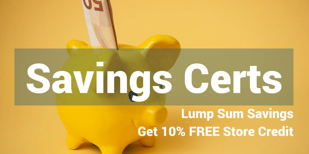 Saving Certs Lump Sum Savings. Get 10% Free Store Credit