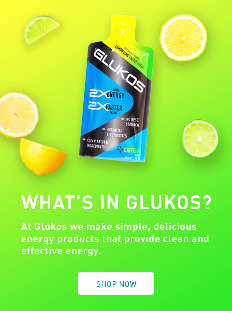 What's in glukos? At Glukos we make simple, delicious energy products that provide clean and effective energy. Shop now.