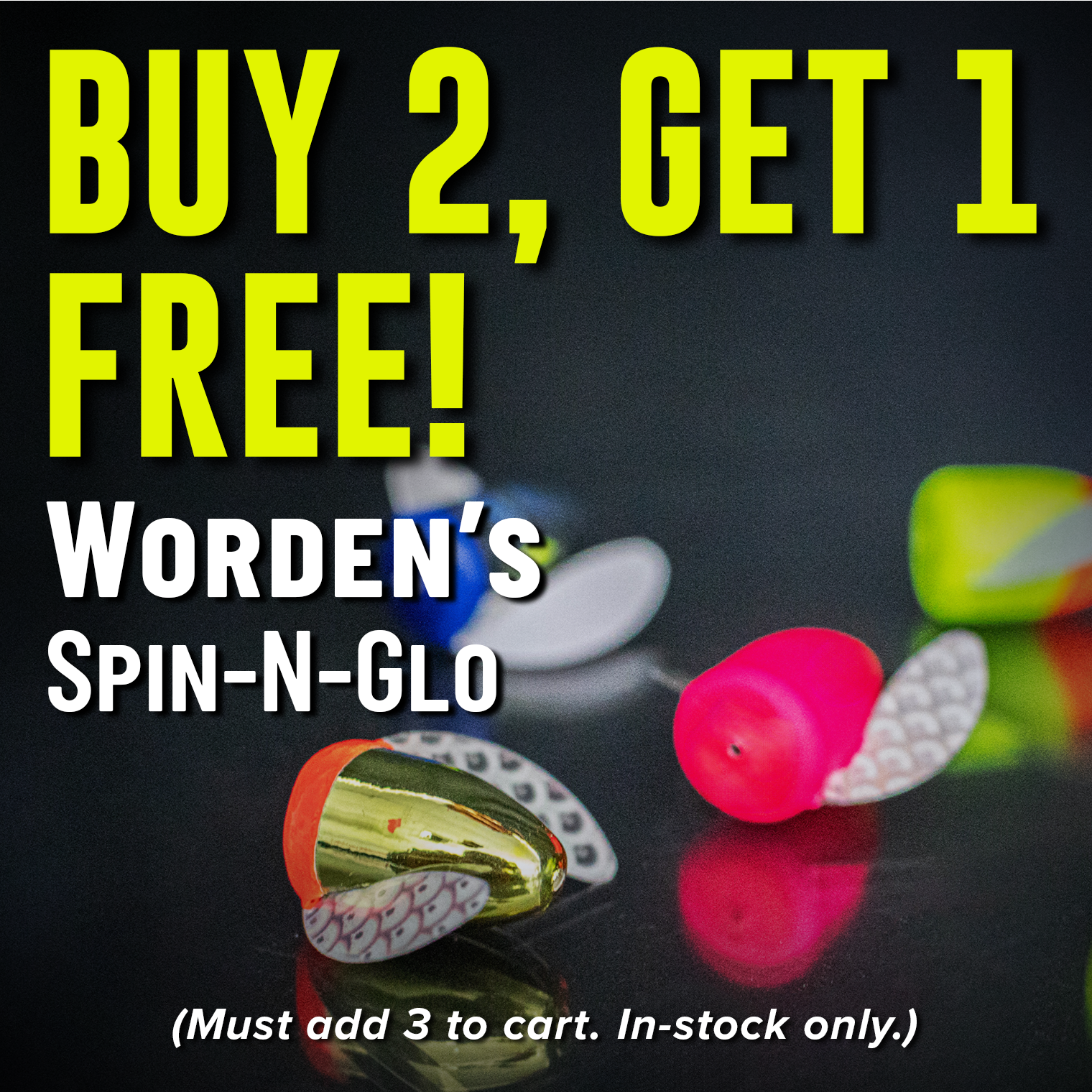 Buy 2, Get 1 Free! Worden's Spin-N-Glo (Must add 3 to cart. In-stock only.)