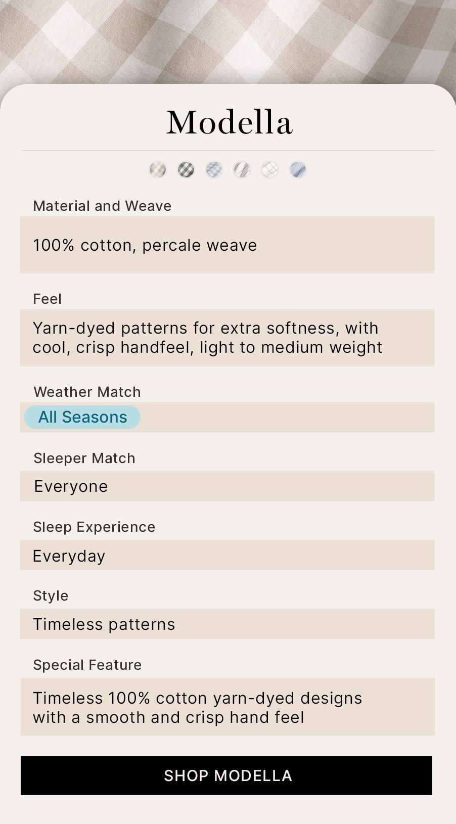 Modellla bed linen