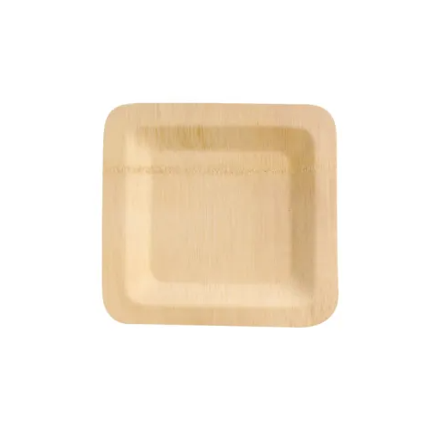 A bamboo veneer square plate